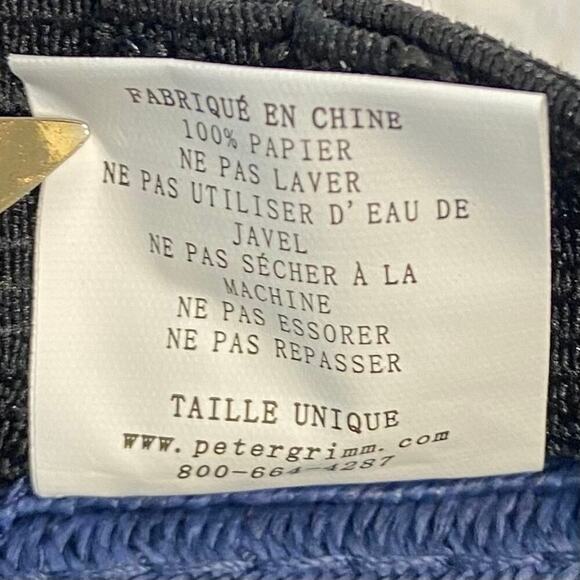 PETER GRIMM Women's Sun Hat Sz OS Blue Summer Nautical Cruise Ship Cabana Beachy - Picture 8 of 10